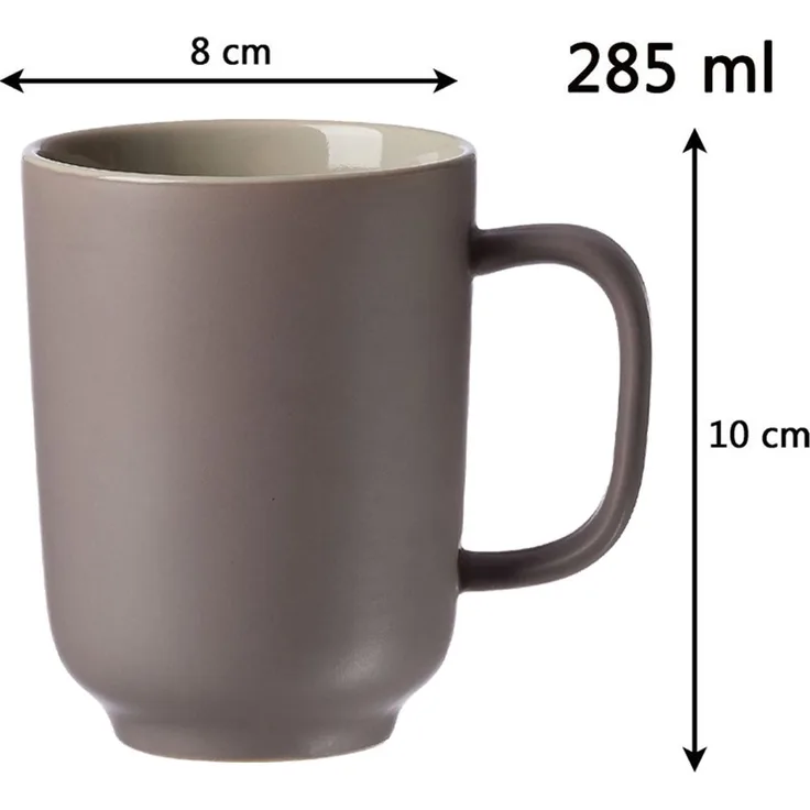 Ritzenhoff & Breker JASPER Kaffeebecher 285 ml 4er Set taupe