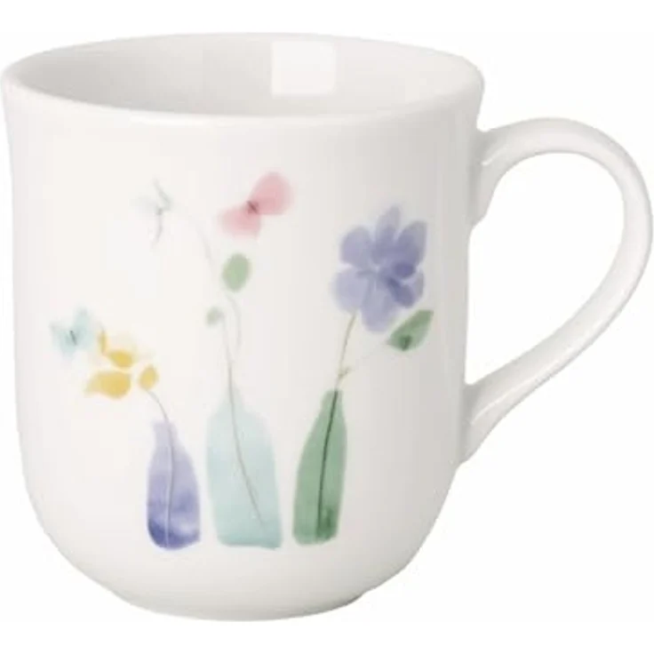Hutschenreuther Frühlingsgrüße Becher mit Henkel Motiv 5 Blumenvasen – Bild 1