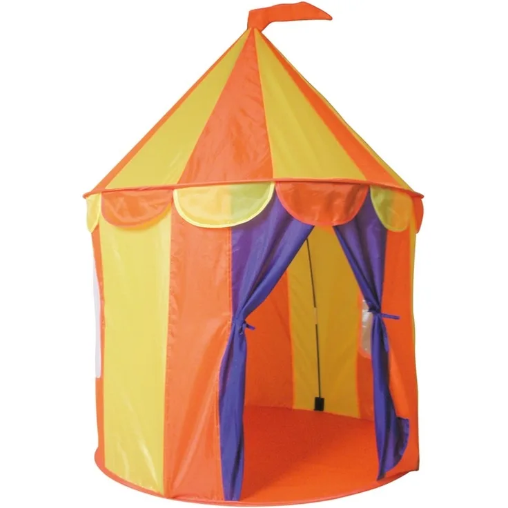 Paradiso Toys Kinderspielzelt Zirkus 02834 faltbar Fenster Aufbewahrungstasche gelb