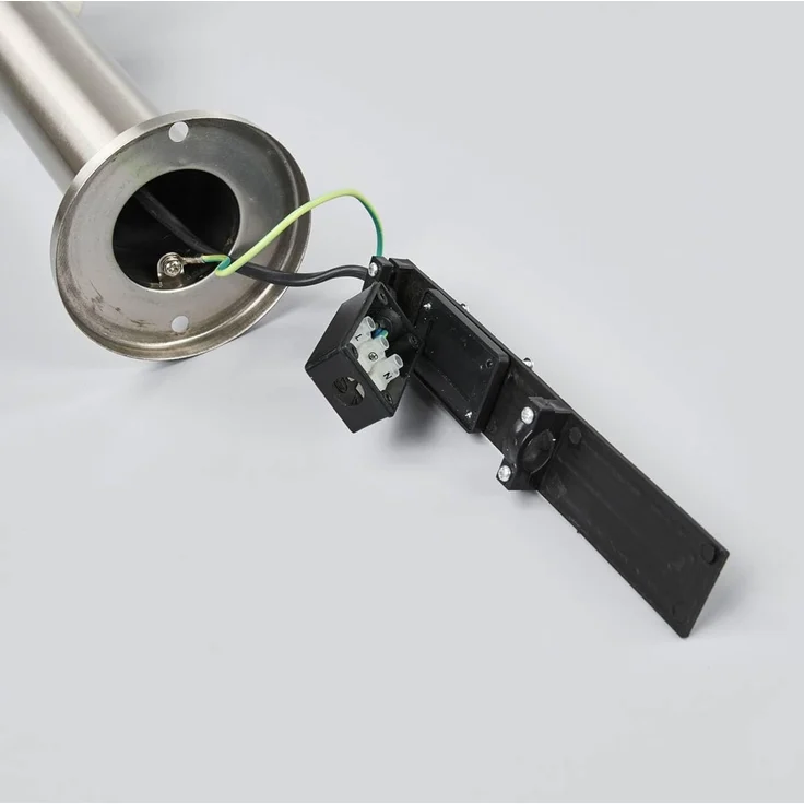 Lindby Außen-Stehlampe Noemi, Edelstahl Alu IP44, 1 x 60 W – Bild 7