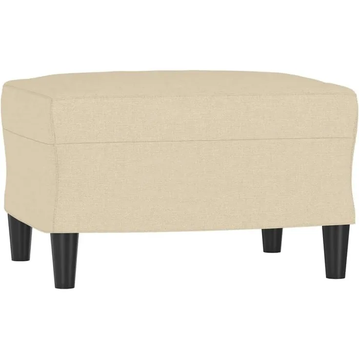 vidaXL Fußhocker Creme 60 x 50 x 41 cm Stoff [349281]