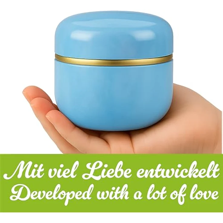 Goodwei Teedose Chazutsu Matcha Teedose aus Metall: japanisches Design, blau, Weißblech, (3-tlg) – Bild 7