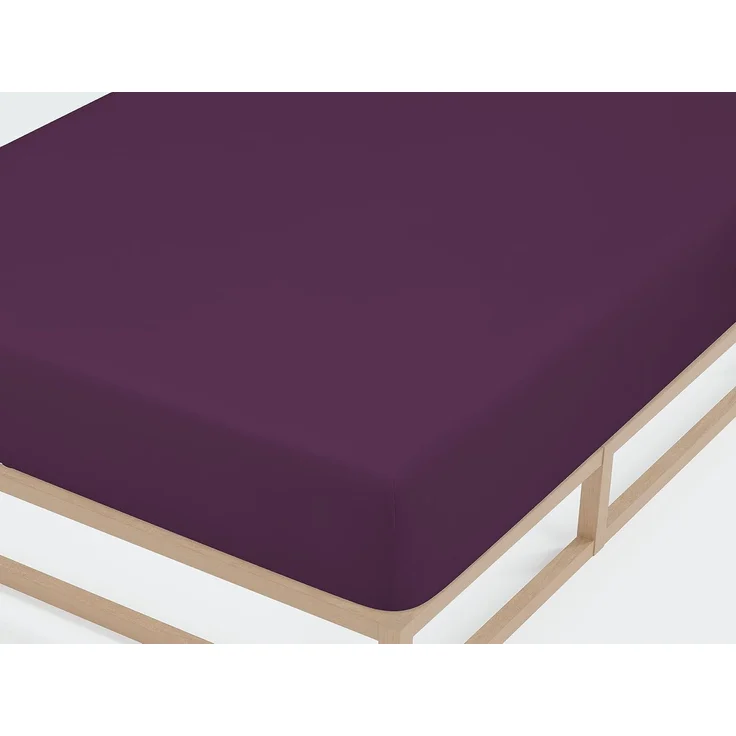 Castell Jersey-Stretch-Spannbetttuch, Violett, 1x 90x190 cm - 100x200 cm, 90x200 cm – Bild 2
