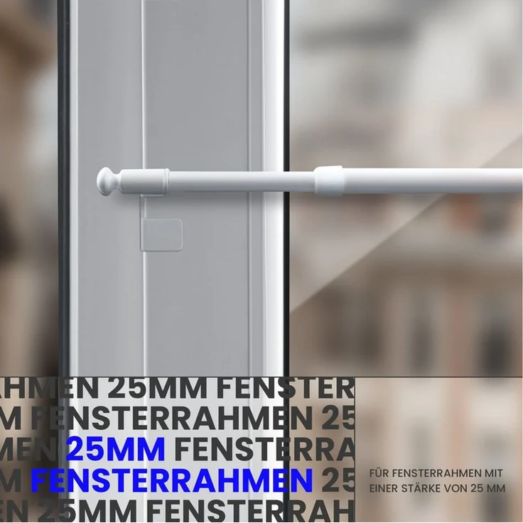 Bestlivings Klemmstange "EASY", Ø 10 mm, 1-läufig, ausdrehbar, ohne Bohren, geklemmt, Metall, für Bistrogardinen, Scheibengardinen, Dekoschals oder saisonale Deko – Bild 2
