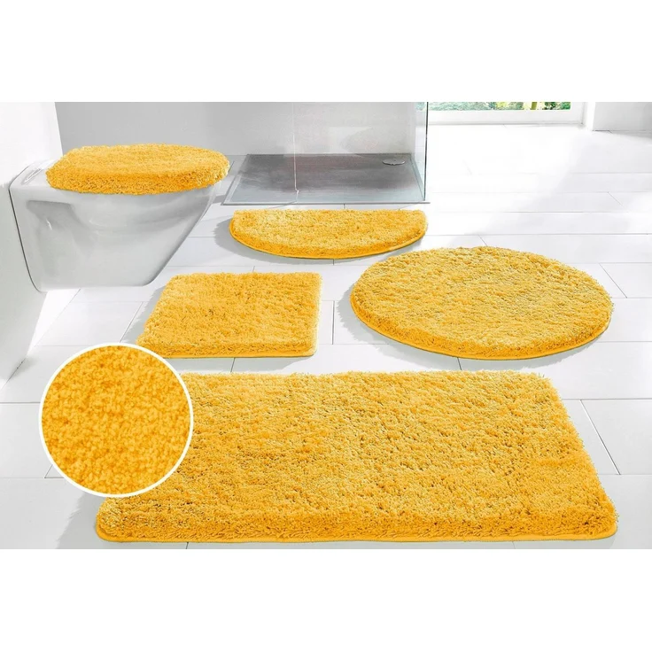 OTTO home Badematte Sanremo, Badvorleger, Badezimmer Teppich, sehr weich, Höhe 30 mm, rutschhemmend beschichtet, fußbodenheizungsgeeignet, schnell trocknend, Polyester, rechteckig, 3-tlg. Stand-WC Set, Badteppich, unifarben, rechteckig, rund & als 3-tl... – Bild 1