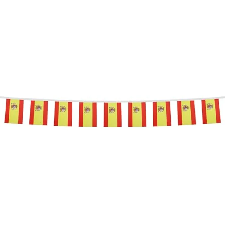 AZ FLAG - Fahnenkette Spanien 6 Meter Mit 20 Flaggen - 21x14 cm - Spanische Girlande Flaggenkette 14 x 21 Cm – Bild 6