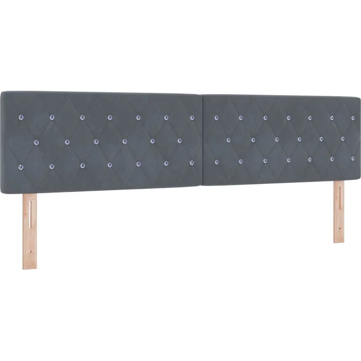 vidaXL Boxspringbett mit Matratze Dunkelgrau 180 x 200 cm Samt 3451722 – Bild 4