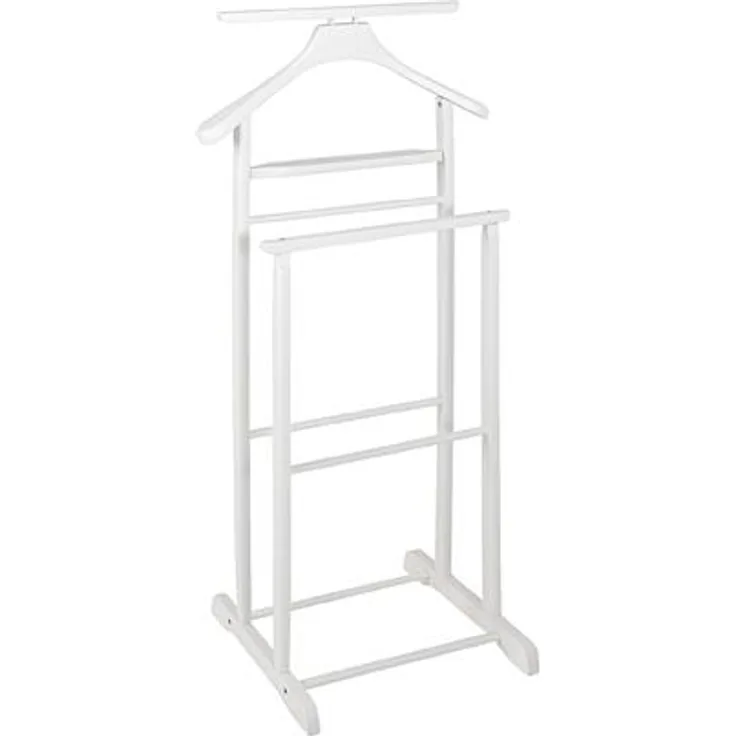 Garderobenständer >Funny< in Weiß aus Massivholz - 47x102x36cm (BxHxT)