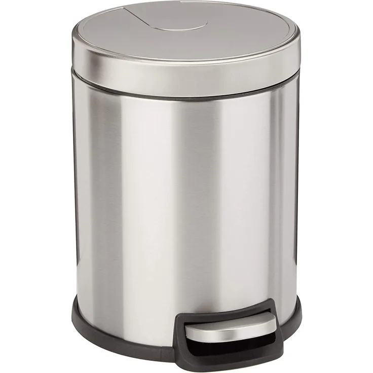 AmazonBasics ? Runder, sanft schließender Mülleimer, 5 l