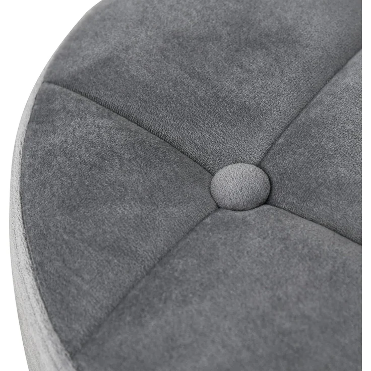HOMCOM Rollsitz höhenverstellbarer Salonstuhl mit Rädern (Drehhocker, 1 St, Rollhocker), Hellgrau Ø35 x 49-61 cm – Bild 9