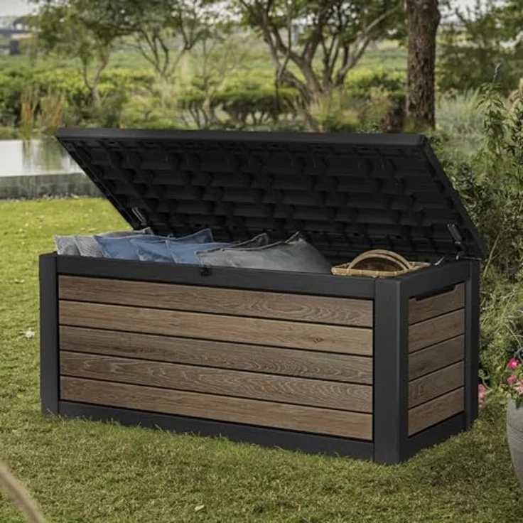 Keter Gartenbox "NORTHWOOD" 623L 157x72x69cm Deckel bis 270kg belastbar, abschließbar – Bild 3
