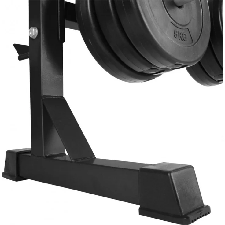 Physionics® Hantelablage - Ø 25 mm, max. 300kg, 3 Ebenen, Schwarz - Hantelständer, Kurzhantelständer, Langhantelständer, Hantelscheibenständer für Hantelscheiben, Langhantelstangen und Kurzhanteln – Bild 6
