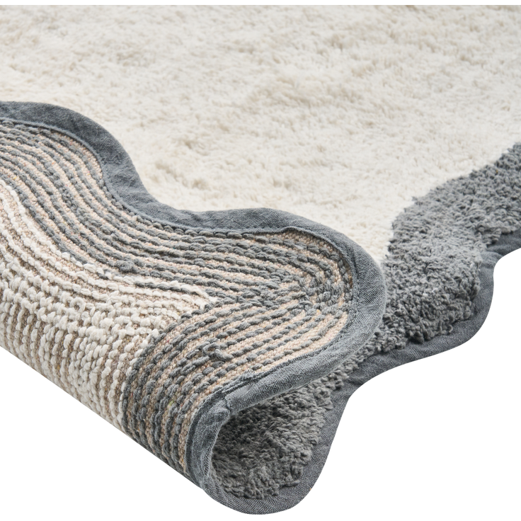 Badematte NANGAL Grau Beige 60 x 90 cm Baumwolle – Bild 5