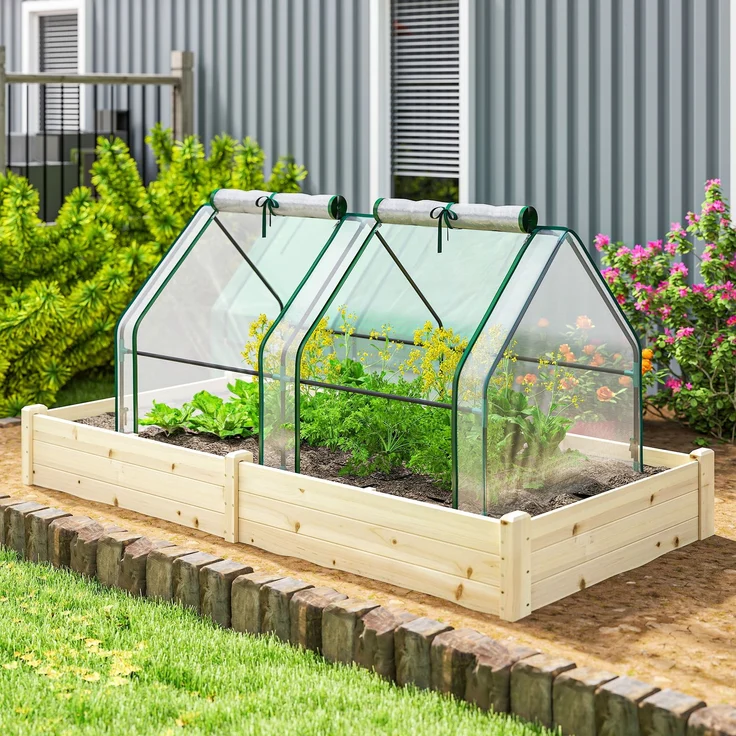 Outsunny Gewächshaus, Stahl, PVC, Transparent, 180L x 90B x 90H cm – Bild 8