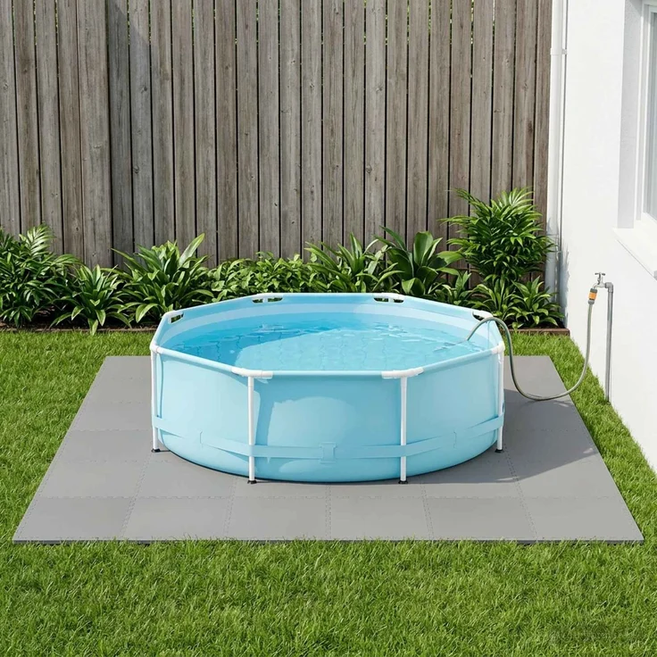 vidaXL Pool Bodenschutzmatte 6 Stk. Grau 2,16 m² EVA-Schaum 3433269 – Bild 1