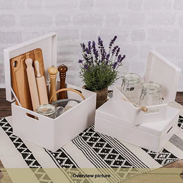 Creative Deco Holzkiste mit Deckel 30 x 20 x 14 cm (1cm) – Bild 9