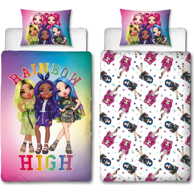 Rainbow High Bettwäsche-Set – 140x200 cm Bettbezug & 60x70 cm Kissenbezug aus 100% Polyester – Bild 3