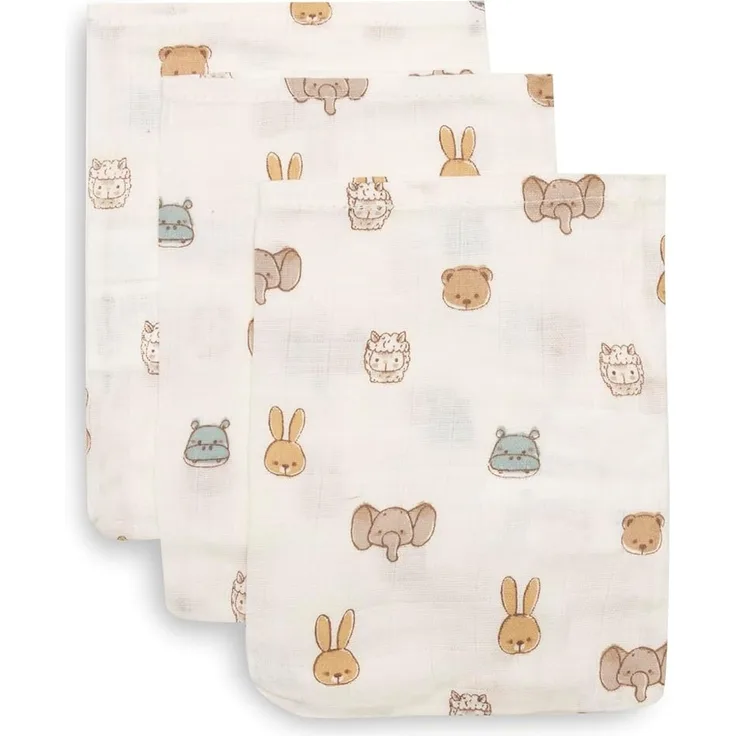 Jollein Jollies Hydrophile Waschlappen - 3er-Pack