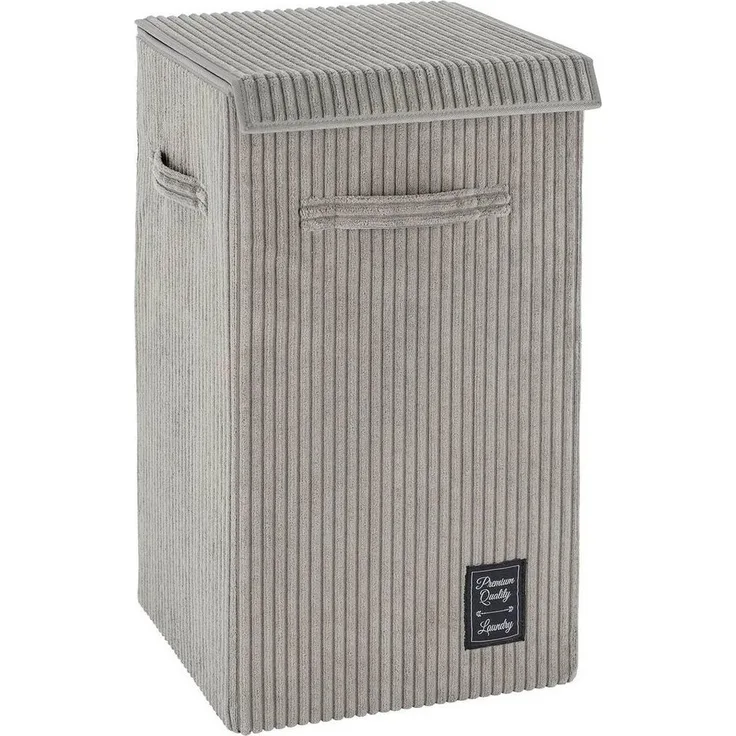 WENKO CORA Wäschekorb 63 Liter, Grau
