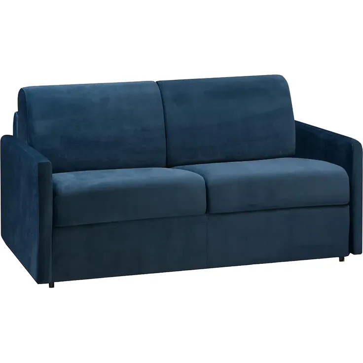 Vente-unique - CALIFE Sofa SamtStoff Blau - B 223 cm94 cm x H 85 cm x L 150 cm – Bild 3