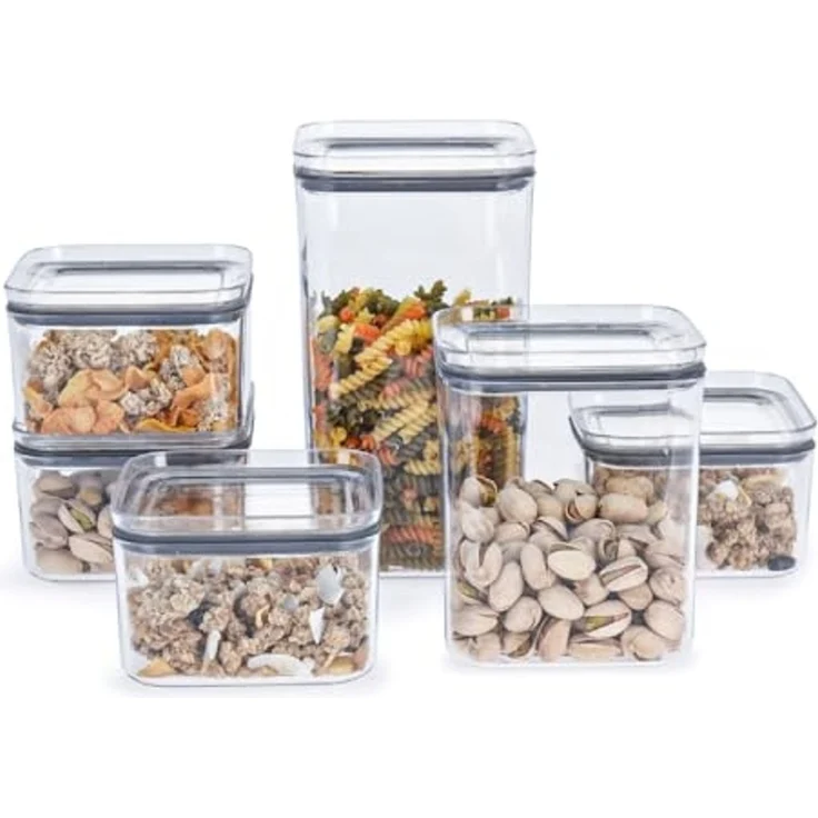Centi Vorratsdose Vorratsdosen luftdicht stapelbar transparent, Kunststoff, (18er-Set) – Bild 5