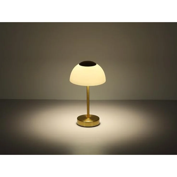 GLOBO Lighting Tischleuchte Sarima, dimmbare Klemmleuchte mit Touchdimmer, gold, 15x31 cm – Bild 5