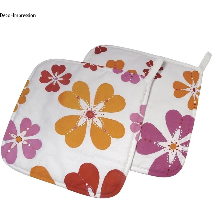 Topflappen, quadratisch, weiß, 19x19 cm, SB-Btl 2Stück – Bild 2