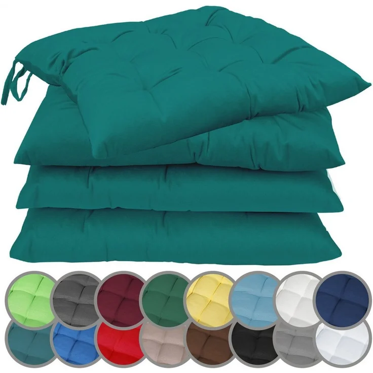NatureMark Sitzkissen Sitzkissen 40 X 40 CM, Universal Sitzpolster Kissen, schadstoffgeprüft, Petrol – Bild 1