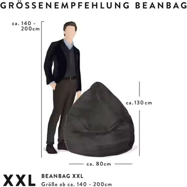 Sitzsack Easy XXL ca. 300 Liter anthrazit – Bild 2