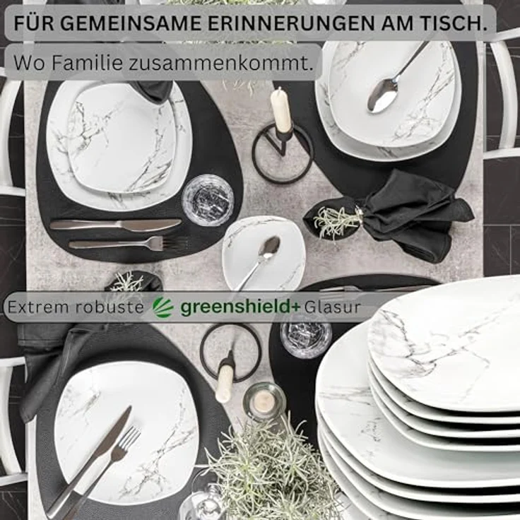 SÄNGER Porzellan Kombiservice Bilgola Marmor 36 teilig für 6 Personen – Bild 4