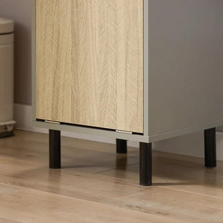 SoBuy BZR132-NG Wäscheschrank, Spanplatte, Melamin, Helle Eiche, 31,5 x 86 x 30 cm – Bild 9