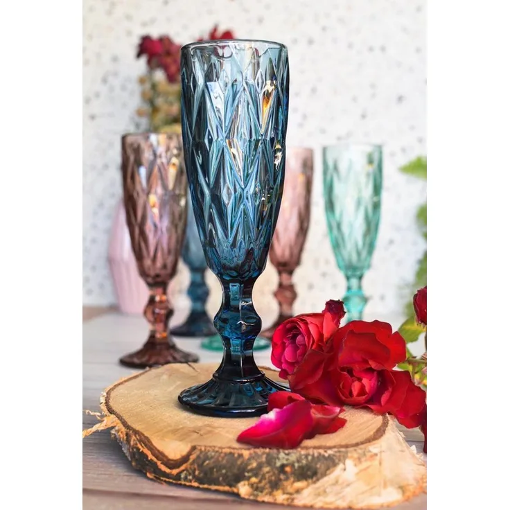 6 bunte Sektgläser 150ml Champagner Sektkelche Sektglas Proseccogläser Prosecco