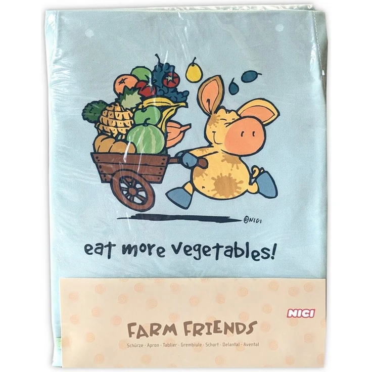 Nici Kochschürze Farm Friends Schürze - eat more vegetables, (1-tlg) – Bild 3