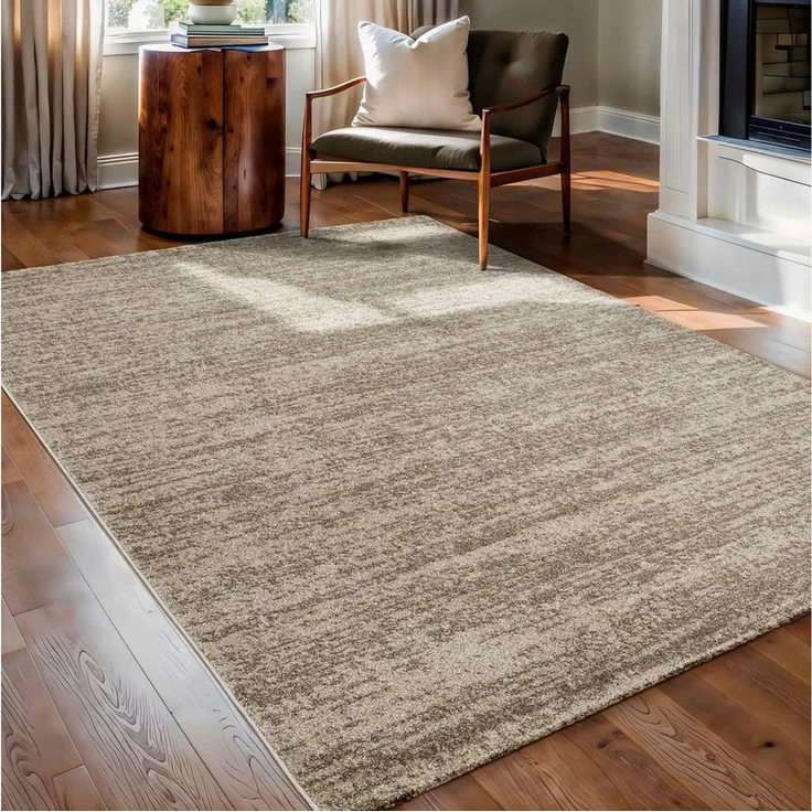 Sanat Teppich Oslo, auch als Läufer und in Rund, rechteckig, Höhe: 10 mm, meliert, robuster Kurzflor, Wohnzimmer, Schlafzimmer, Kinderzimmer – Bild 1