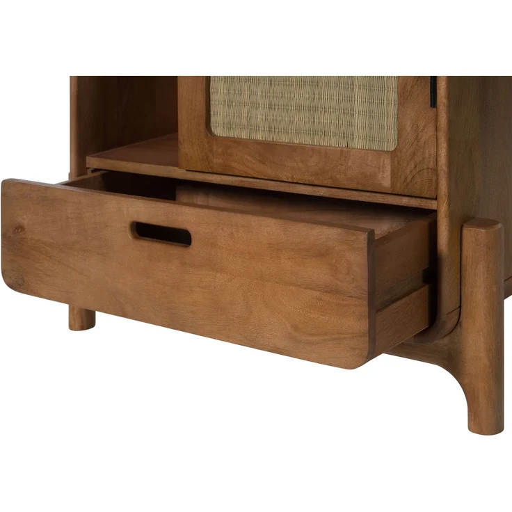 Schrank Mango/Seegras 70x40x200 hellbraun lackiert MIZUMI #111 – Bild 7