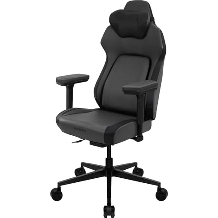 ThunderX3 CORE Smart, Ergonomischer Gaming Stuhl mit hochwertigem Kunstleder, integrierter Synchronmechanik, gepolsterten 3D-Armlehnen, Modern Schwarz, bis 125 kg belastbar – Bild 1