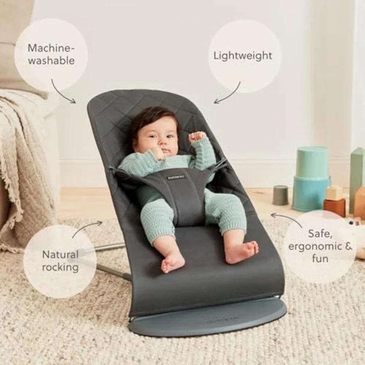 BabyBjörn Bliss Babywippe – Gewebte Klassische Ste – Bild 2