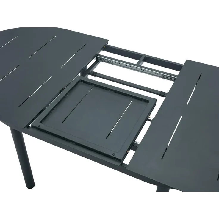 Vente-unique - LOTTYS Gartenessgruppe Metall Grau - B 56 cm99 cm x H 86 cm75 cm x L 56 cm220 cm170 cm – Bild 9