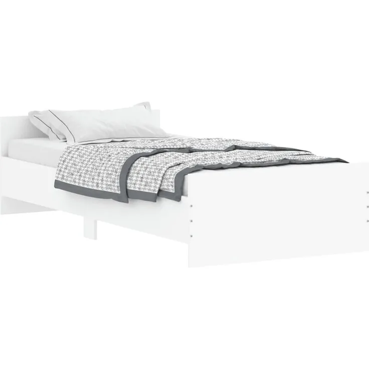 vidaXL Bettgestell Weiß 90x190 cm Holzwerkstoff 835939