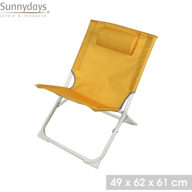 Sunnydays Campingstuhl klappbarer Strandstuhl mit Kissen Klappstuhl, Faltstuhl – Bild 3