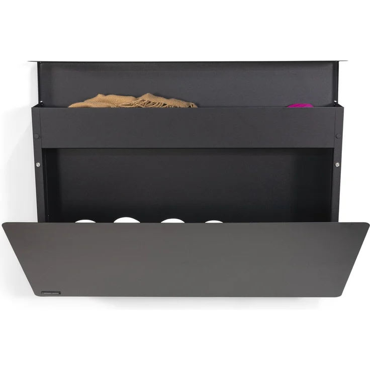 Spinder Design LUIGI Schuhschrank Stahl Minimalistisch Schwarz 78,1x12,6x48,3 cm – Bild 5