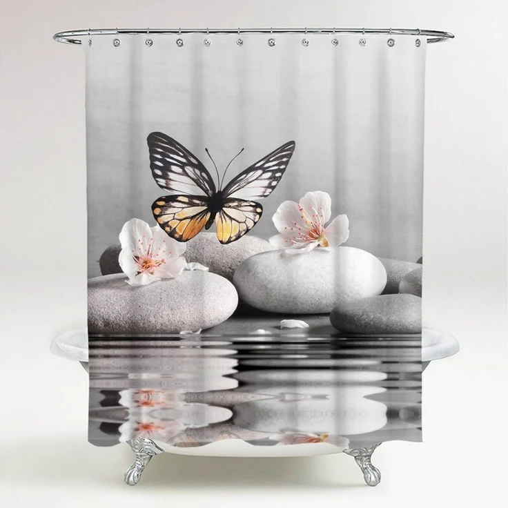 Sanilo Duschvorhang 180 x 200 cm, viele schöne Duschvorhänge zur Auswahl Breite 180 cm, 100% wasserdicht, Anti-Schimmel-Effekt, hochwertige Qualität – Bild 1
