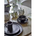 BLOOMINGVILLE Neri Cappuccinotasse mit Untertasse Schwarz Steingut