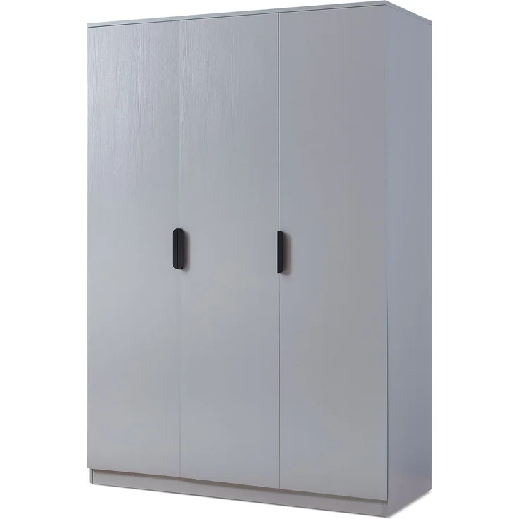 Kleiderschrank Eiselfing 176x120x52 cm 4 Fächer Grau [en. casa] – Bild 3