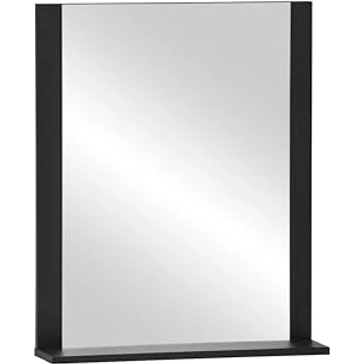 MID.YOU Spiegelelement, Wandspiegel in Schwarz, Glas und Holzwerkstoff, 59.6x71.1x12.3 cm – Bild 1