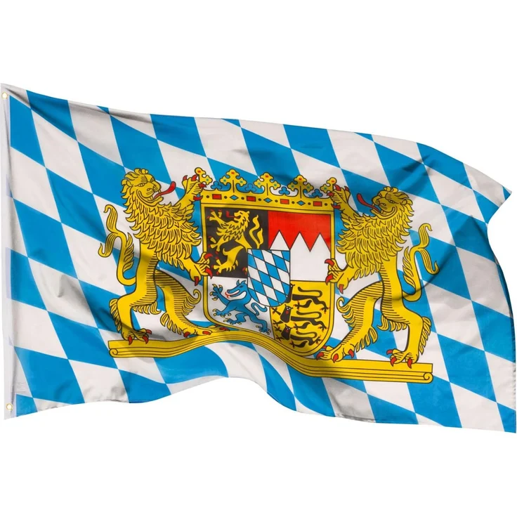 Aricona Bayern Flagge 90x150 cm - wetterbeständige Fahne mit Messingösen, 100% Polyester, robuste Doppelnaht & in lebendigen Farben - ideal für Flaggen-Liebhaber