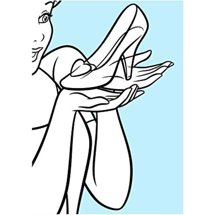 Komar Disney Wandbild Cinderella Glass Shoe, Kunstdruck 30x40cm, ohne Rahmen, ideal für Kinderzimmer und Babyzimmer, hochwertiger Druck auf Premium-Poster Fotopapier