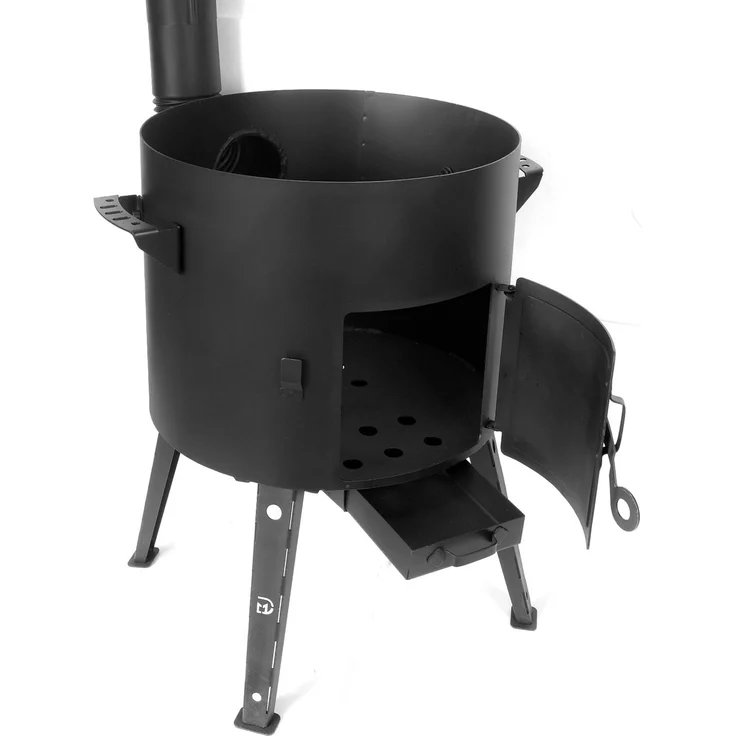 Ø44 Uchag 2mm Stahl Utschak mit Schornstein Adapter-Ringe Utschag Abzugsrohr Campingofen Feuerstelle Feldküche Außenküche Eintopfofen Gulaschkanone – Bild 6