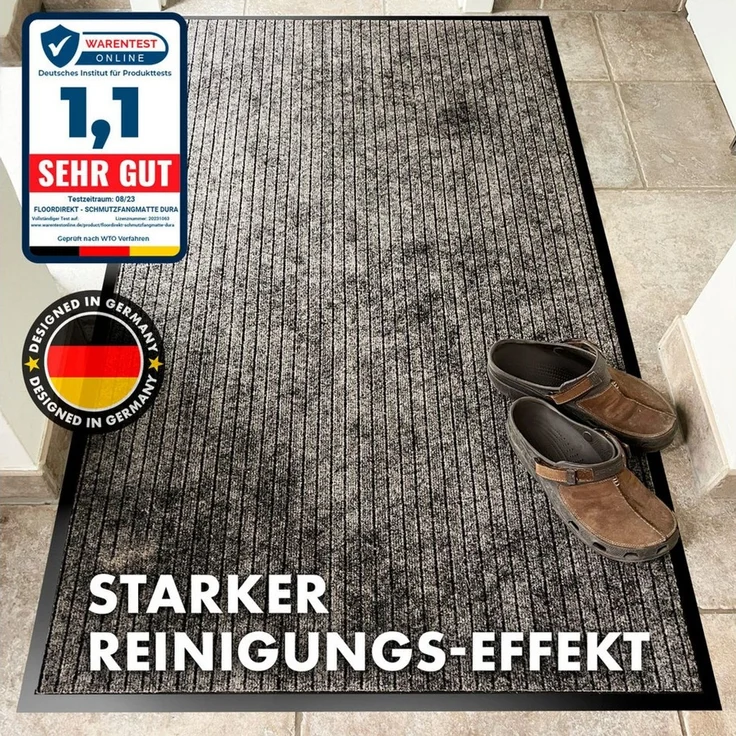 Karat Fußmatte Dura, Schmutzfangmatte mit Rutschfester Rückseite, In vielen Farben & Größen – Bild 3