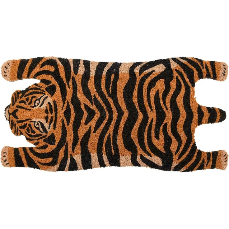 esschert design Fußmatte Esschert Design Türmatte Tiger aus Kokosfaser in Orange / schwarz, Tiger – Bild 3